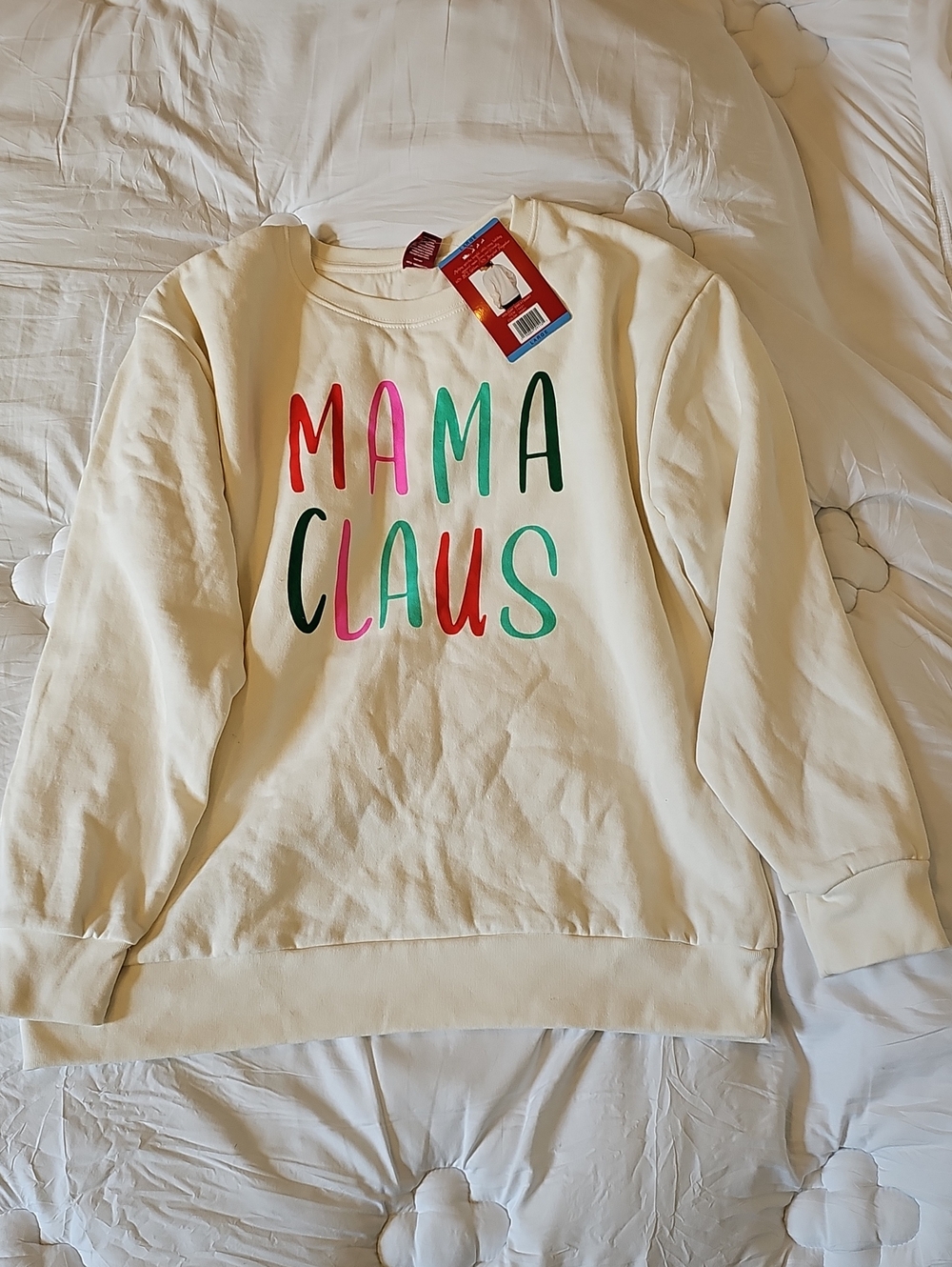 Mama Claus Cream Holiday Sweatshirt